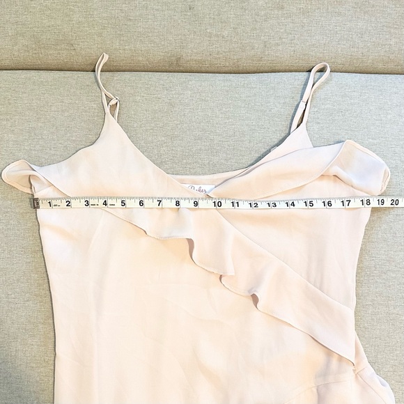 Parker Athens Ruffle Frill Coquette Mini Dress in Baby Pink Size L - Picture 5 of 6